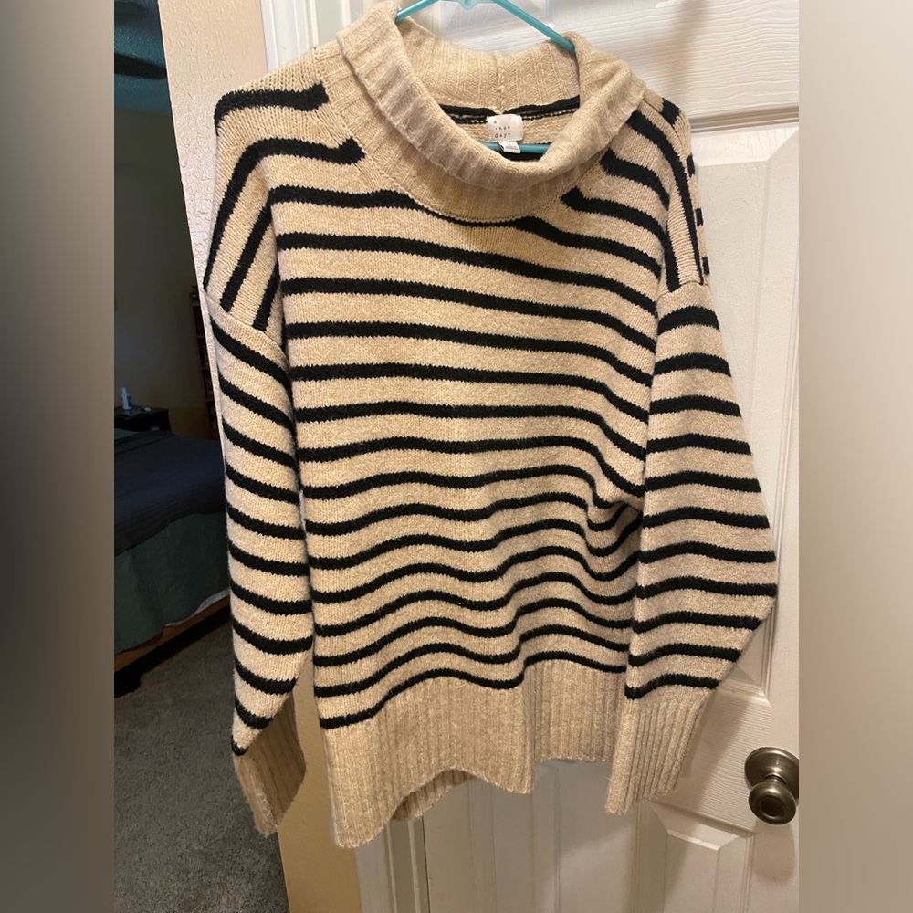 A New Day Cream and Black Sweater